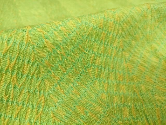 平和屋着物▽上質な紬 単衣 杢目絞り 変わり縞 正絹 逸品 DAAT9215az