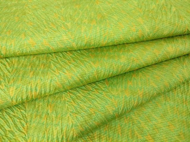 平和屋着物▽上質な紬 単衣 杢目絞り 変わり縞 正絹 逸品 DAAT9215az