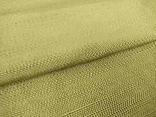 平和屋着物▽上質な紬 単衣 柳茶色 正絹 逸品 DAAT9225az