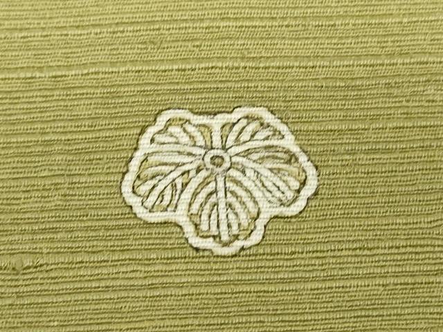 平和屋着物▽上質な紬 単衣 柳茶色 正絹 逸品 DAAT9225az