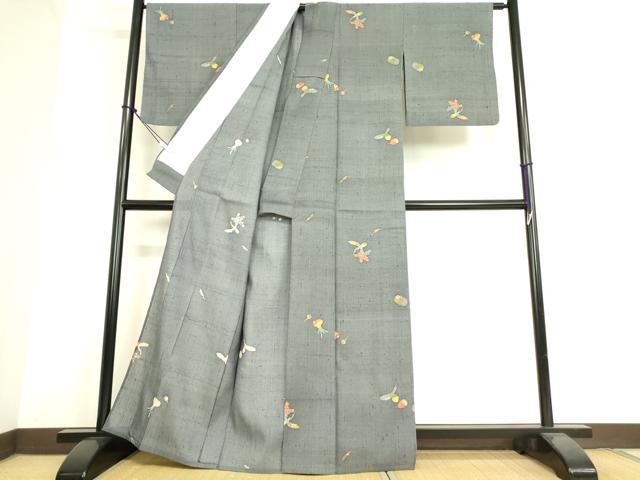 平和屋着物▽上質な紬 単衣 成り物 正絹 逸品 DAAT9337az