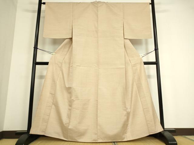 平和屋着物▽上質な紬 単衣 格子 正絹 逸品 DAAT9346az