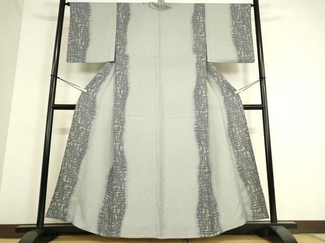 平和屋着物▽上質な小紋 単衣 幾何学間道 正絹 逸品 DAAT9350az