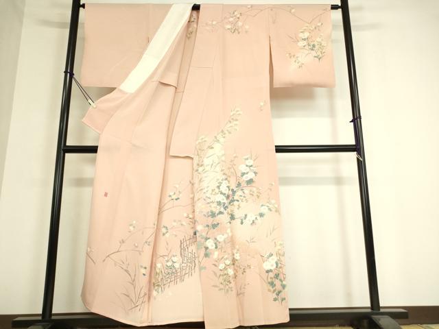 平和屋着物▽訪問着 単衣 友禅 作家物 吉祥花文 正絹 逸品 DAAT9384az