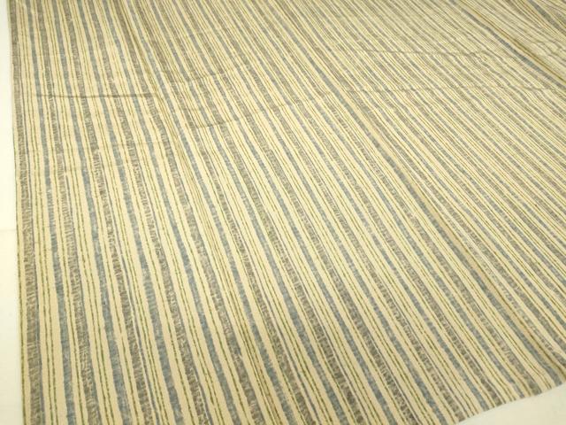平和屋着物▽上質な小紋 単衣 縞 正絹 逸品 DAAT9482az