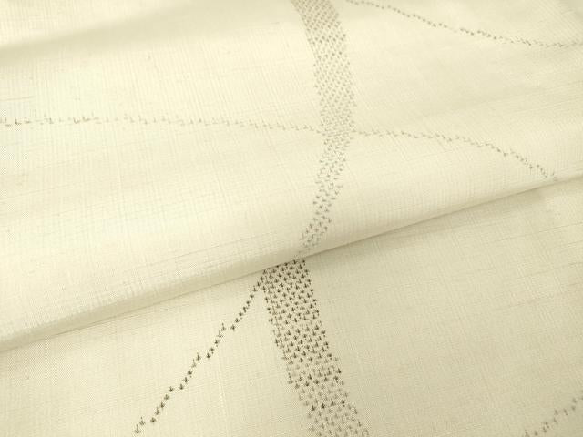 平和屋着物▽上質な紬 単衣 変わり斜線文 正絹 逸品 DAAT9483az