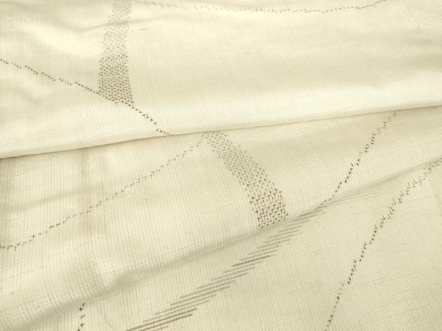 平和屋着物▽上質な紬 単衣 変わり斜線文 正絹 逸品 DAAT9483az