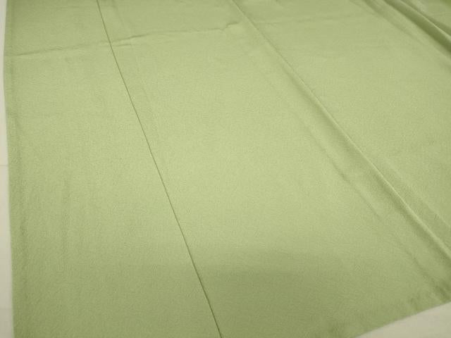平和屋着物▽上質な色無地 単衣 薄萌葱色 正絹 逸品 DAAT9485az