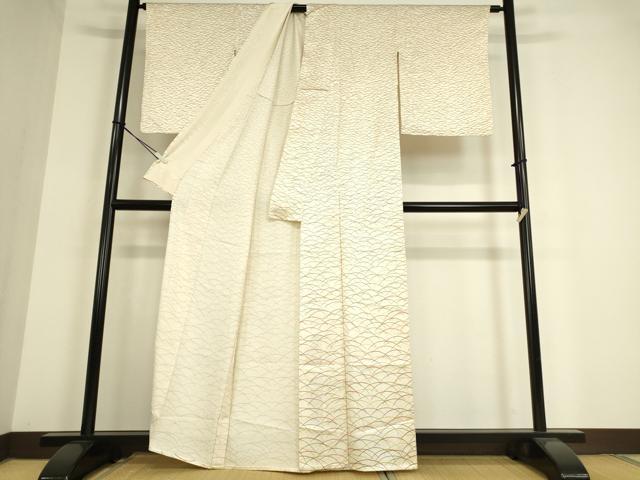 平和屋着物▽上質な小紋 単衣 芝文 正絹 逸品 DAAT9500az