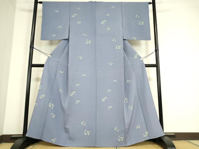 平和屋着物▽上質な小紋 単衣 南天丸文 正絹 逸品 DAAT9521az