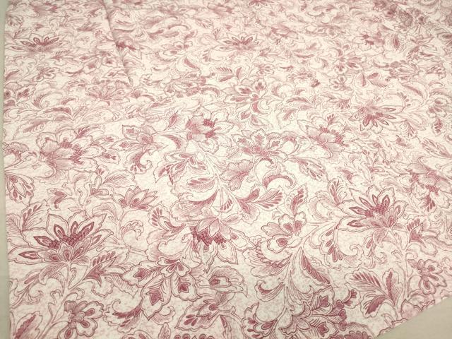 平和屋着物▽小紋 単衣 更紗花文 洗える着物 DAAT9526az