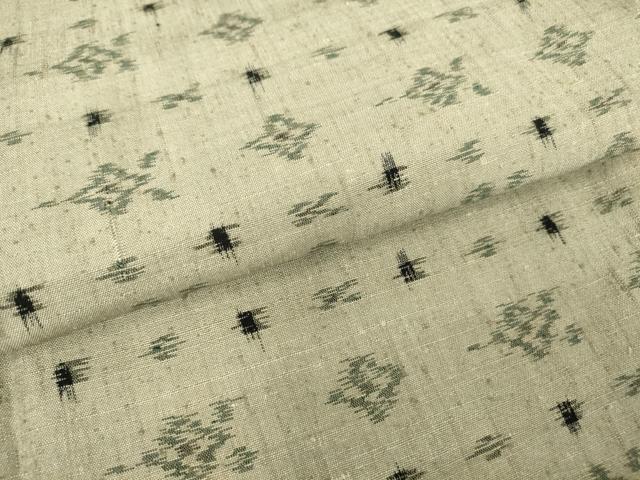 平和屋着物▽上質な紬 単衣 絣横段文 正絹 逸品 DAAT9662az