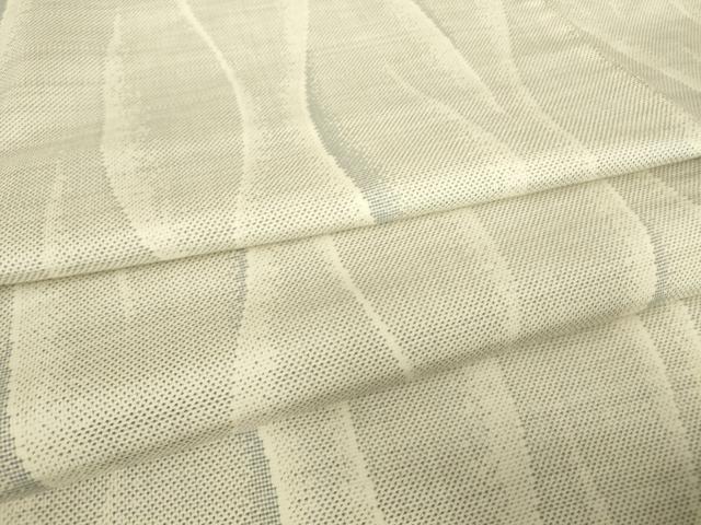 平和屋着物▽本場大島紬 白大島 単衣 9マルキ 立涌文 正絹 逸品 DAAT9666az