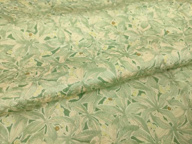 平和屋着物▽上質な小紋 単衣 草花文 金彩 正絹 逸品 DAAT9672az