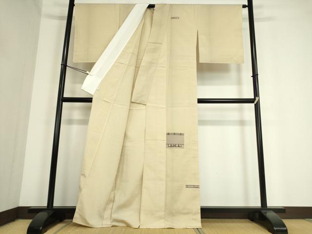 平和屋着物▽訪問着 単衣 紬地 総刺繍 人物文 大丸扱い 正絹 逸品 DAAT9702az