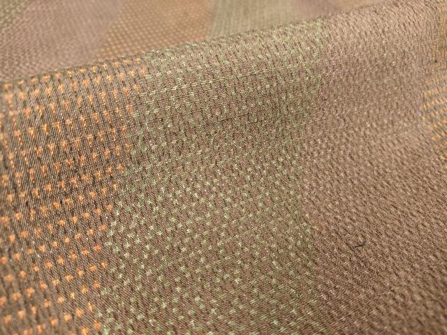 平和屋着物▽白鷹お召 単衣 斜縞 正絹 逸品 DAAT9706az