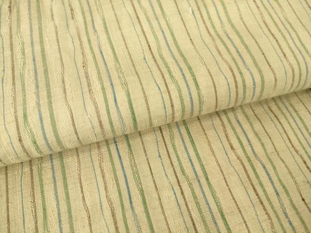 平和屋着物▽上質な紬 単衣 よろけ縞 正絹 逸品 DAAT9707az