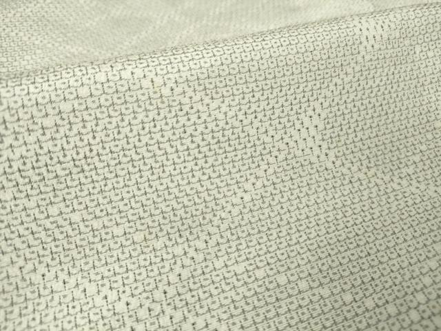 平和屋着物▽本塩沢 やまだ織 単衣 雪の中のきれ 格子 110亀甲 江口初江作 証紙付き 正絹 逸品 DAAT9715az