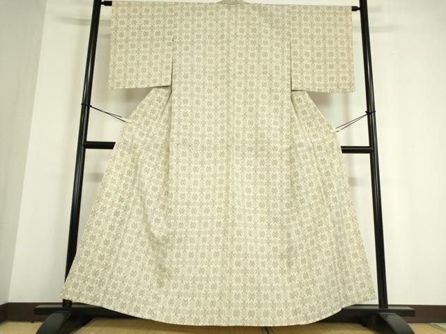 平和屋着物▽本塩沢 単衣 舞花文 正絹 逸品 DAAT9719az
