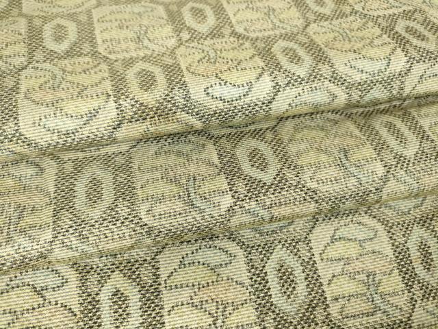 平和屋着物▽上質な紬 単衣 松文 正絹 逸品 DAAT9739az