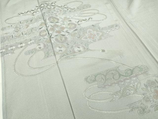 平和屋着物▽中国三大刺繍 スワトウ刺繍 汕頭刺繍 総刺繍 訪問着 単衣 霞取り紐花文 西武扱い 正絹 逸品 DAAT9825az