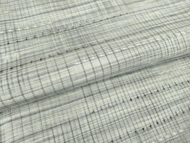 平和屋着物▽上質な紬 単衣 横段霞文 正絹 逸品 DAAT9826az