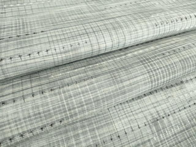 平和屋着物▽上質な紬 単衣 横段霞文 正絹 逸品 DAAT9826az