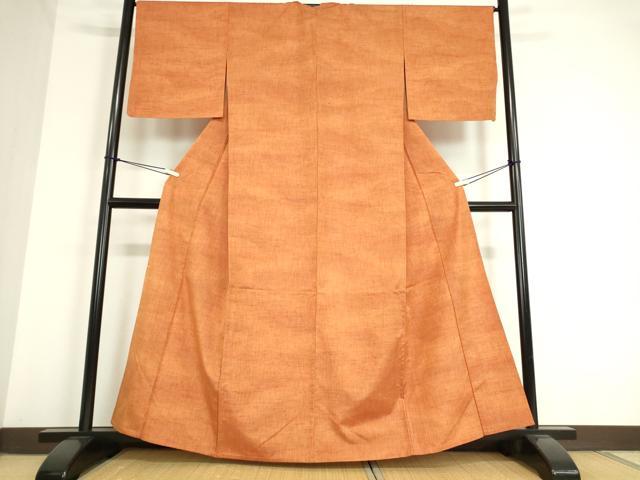 平和屋着物▽上質な紬 単衣 絣文 正絹 逸品 DAAT9839az