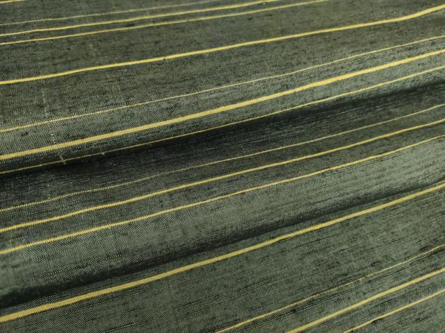 平和屋着物▽上質な紬 単衣 横段文 正絹 逸品 DAAT9863az