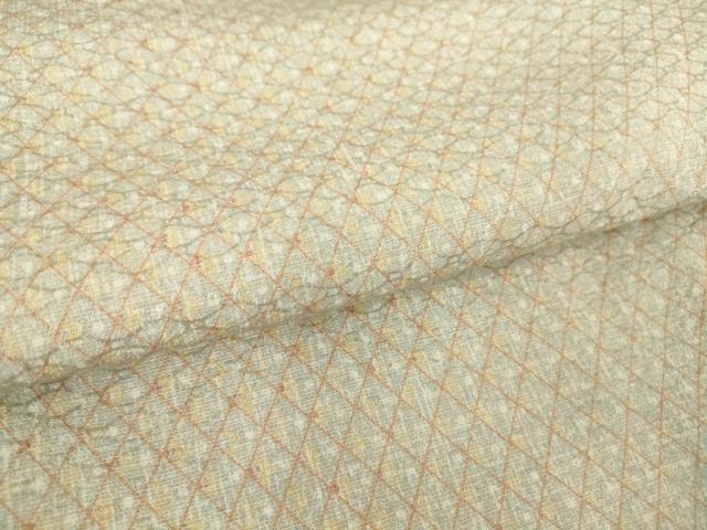 平和屋着物▽上質な小紋 単衣 格子 正絹 逸品 DAAT9876az