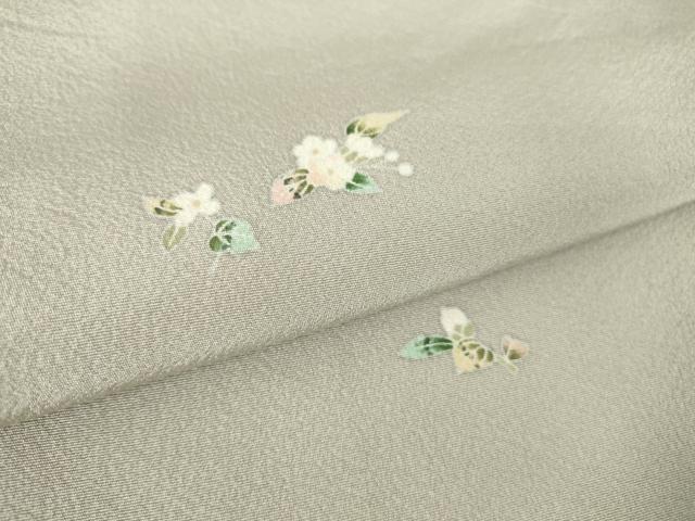 平和屋着物▽上質な小紋 単衣 友禅 舞花文 正絹 逸品 DAAT9910az