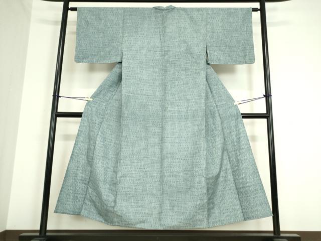 平和屋着物▽上質な紬 単衣 網目文 正絹 逸品 DAAT9911az