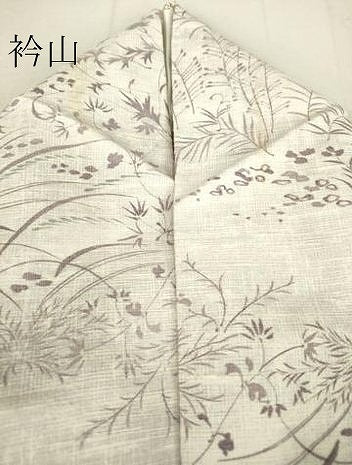平和屋着物▽上質な小紋 単衣 紬地 草花文 正絹 逸品 DAAT9914az