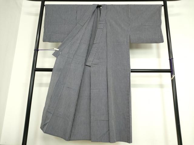 平和屋着物▽男性 小紋 単衣 縞 鈴乃屋扱い 綿 逸品 DAAT9926az