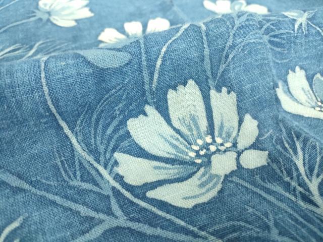 平和屋着物▽訪問着 単衣 草花文 ろうけつ染め 綿 逸品 DAAT9943az