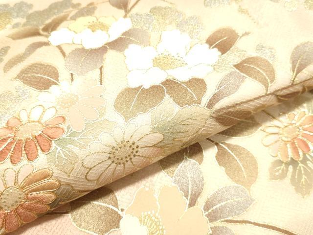 平和屋着物●訪問着 刺繍 枝花文 暈し染め 金銀彩 正絹 逸品 DAAU0526tw