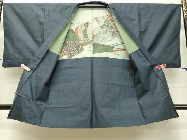 平和屋着物●男性 本場大島紬 アンサンブル 120亀甲 総詰め 正絹 逸品 DAAU0527tw