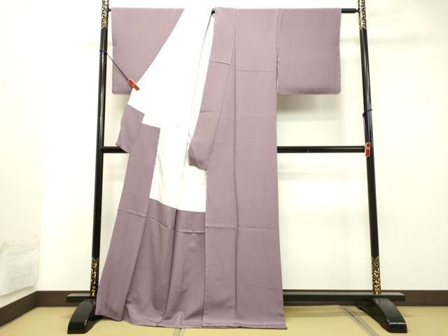 平和屋着物●上質な色無地 浅紫色 ロング丈 正絹 逸品 未使用 DAAU0528tw