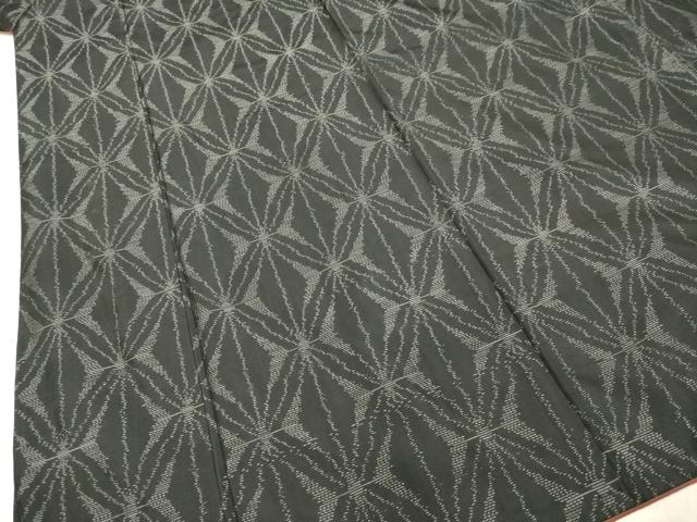平和屋着物●本場大島紬 麻の葉文様 正絹 逸品 DAAU0546tw