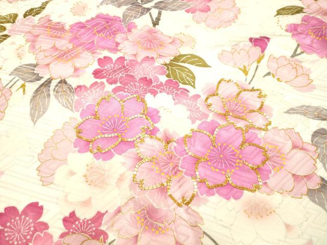 平和屋着物●豪華振袖 駒刺繍 枝桜文 金彩 正絹 逸品 DAAU0592tw