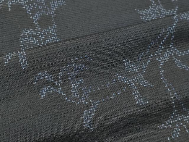 平和屋着物●上質な紬 草葉文 正絹 逸品 未使用 DAAU0604tw