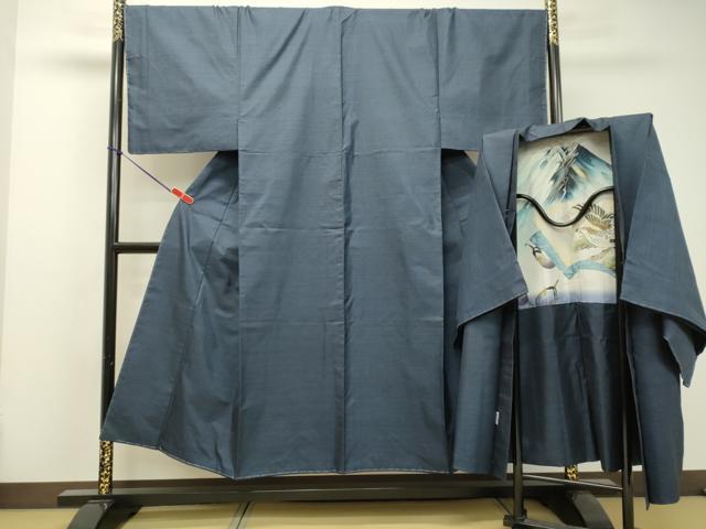 平和屋着物●男性 本場大島紬 アンサンブル 100亀甲 総詰め 鈴乃屋扱い 正絹 逸品 DAAU0606tw