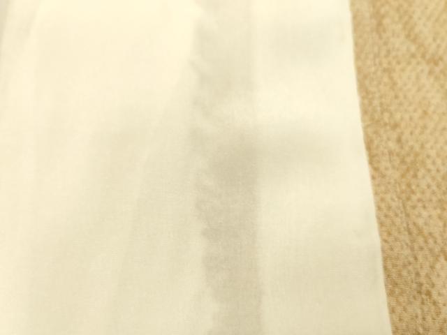 平和屋着物●白鷹お召 蚊絣 霞文 鬼しぼ縮緬 正絹 逸品 DAAU0690tw