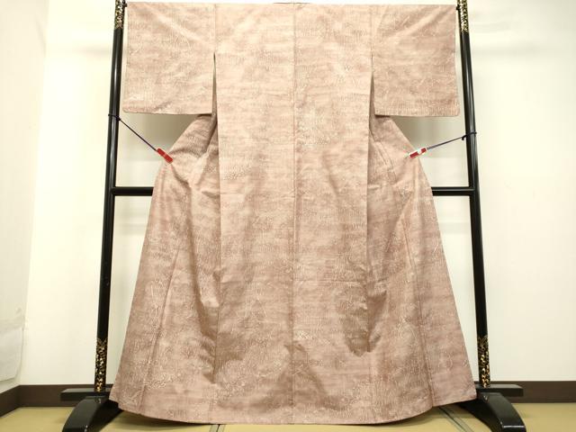 平和屋着物●本場染大島紬 草葉文 正絹 逸品 DAAU0701tw