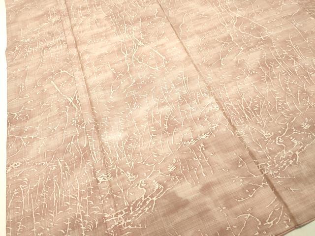 平和屋着物●本場染大島紬 草葉文 正絹 逸品 DAAU0701tw