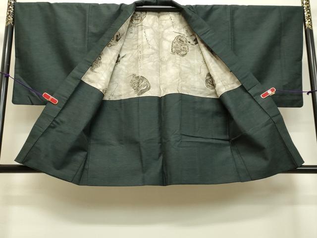 平和屋着物●男性 紬 アンサンブル 単衣 霞文 正絹 逸品 DAAU0713tw