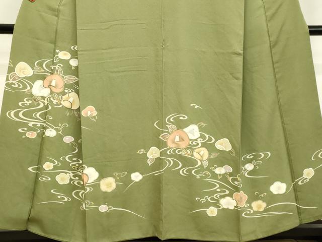 平和屋着物●訪問着 流水草花文 金銀彩 正絹 逸品 DAAU0714tw