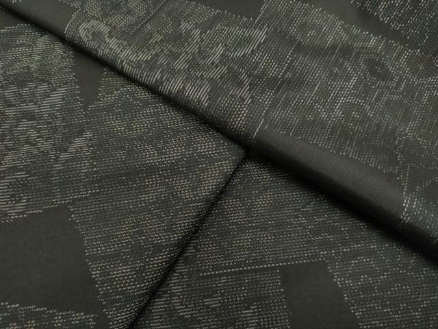 平和屋着物●本場大島紬 色紙重ね吉祥草花文 正絹 逸品 DAAU0734tw