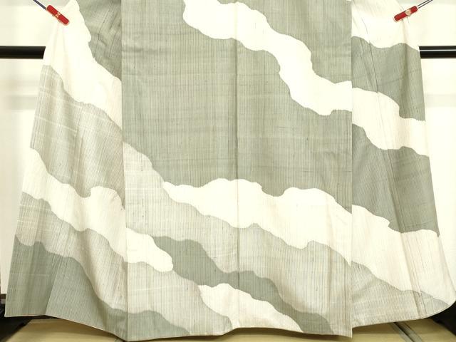 平和屋着物●訪問着 紬地 抽象文様 正絹 逸品 DAAU0735tw