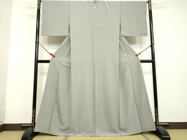 平和屋着物●上質な色無地 薄鈍色 正絹 逸品 DAAU0777tw
